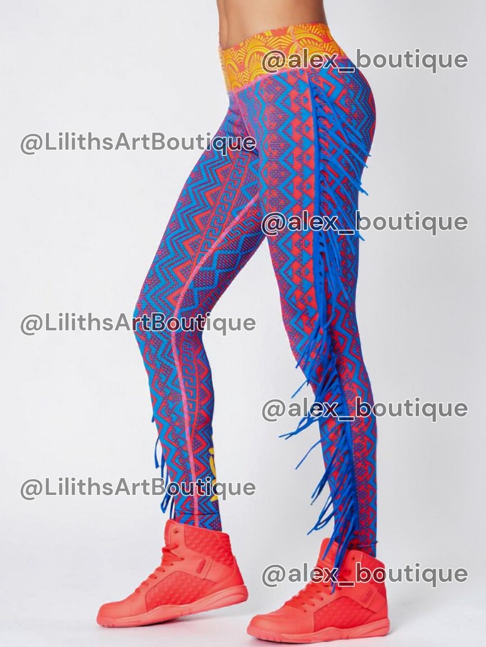 Zumba Tribe Fringe Leggings Pink Happy Size S (E012)